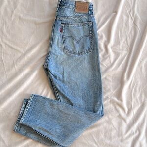 Levi’s | 90’s Mom Jeans, Straight Leg, Size 28 with Button Up Fly + Cool Rips